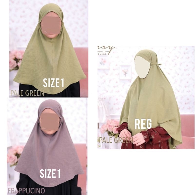 Ditsy Veil crinkle palegreen Reguler, little crinkle palegreen 1, little crinkle frappuchino 1