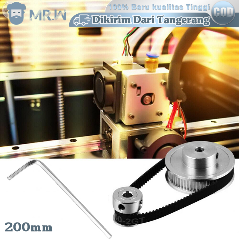 Close Loop 2GT Pulley Timing Belt GT2 Timing Pulley Teeth 60 Gigi 20 Gigi Lebar 1: 3 Untuk 3D Printe