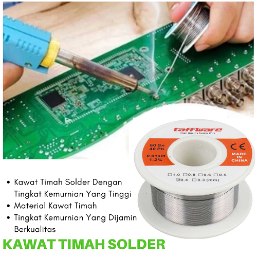 Kawat Timah Solder Sn30/Pb70 50gr 0.4mm Kawat Las Timah Patri Soldering Iron High Quality