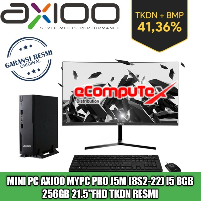 MINI PC AXIOO MYPC PRO J5M (8S2-22) i5 8GB 256GB 21.5&quot;FHD TKDN GARANSI RESMI