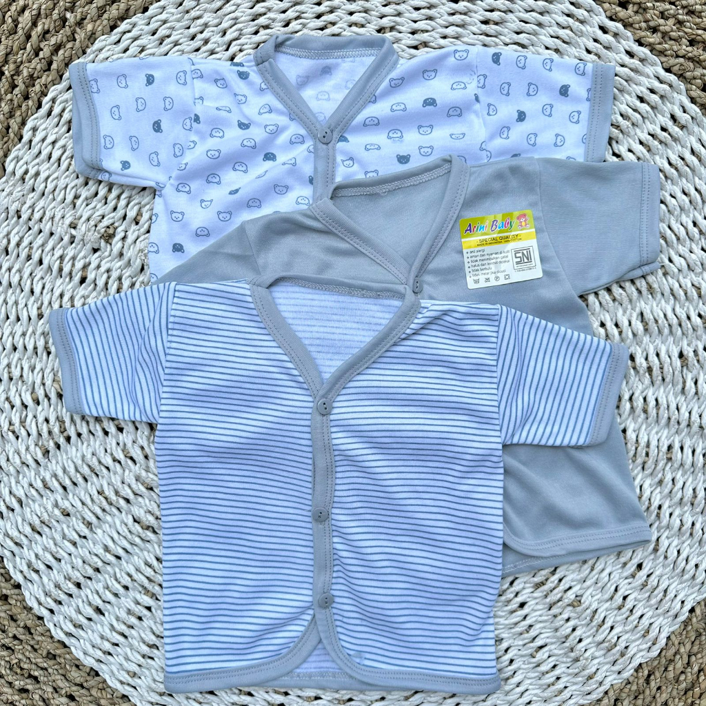 3 PCS Baju Lengan Pendek + Celana Pendek Bayi Bayi Atasan Bayi Baju Newborn Baju Bayi Baru Lahir Gift Bayi Hadiah Lahiran Bayi baju bayi lengan Pendek