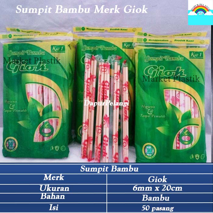 Sumpit Bambu/Sumpit Bambu 50psg/Sumpit Bambu Giok