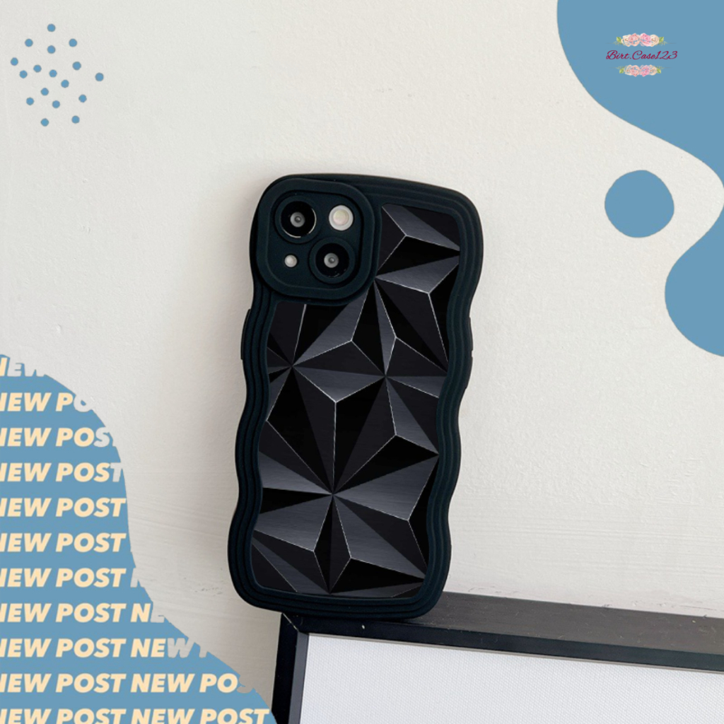 CUSTOM SOFTCASE SILIKON GELOMBANG WAVY CUSTOM GEOMETRI IPHONE 6 6+ 7 7+ 8+ X XS MAX 11 12 13 14 PRO MAX BC7663