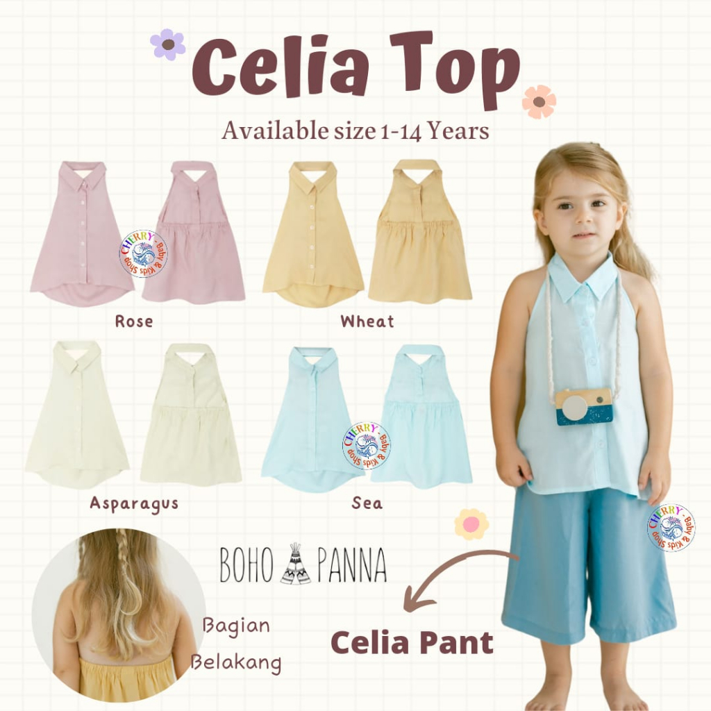 Bohopanna Celia Top 1-14 Tahun Top Atasan Kutung / Blouse Sleeveless Fashion Anak Perempuan CBKS
