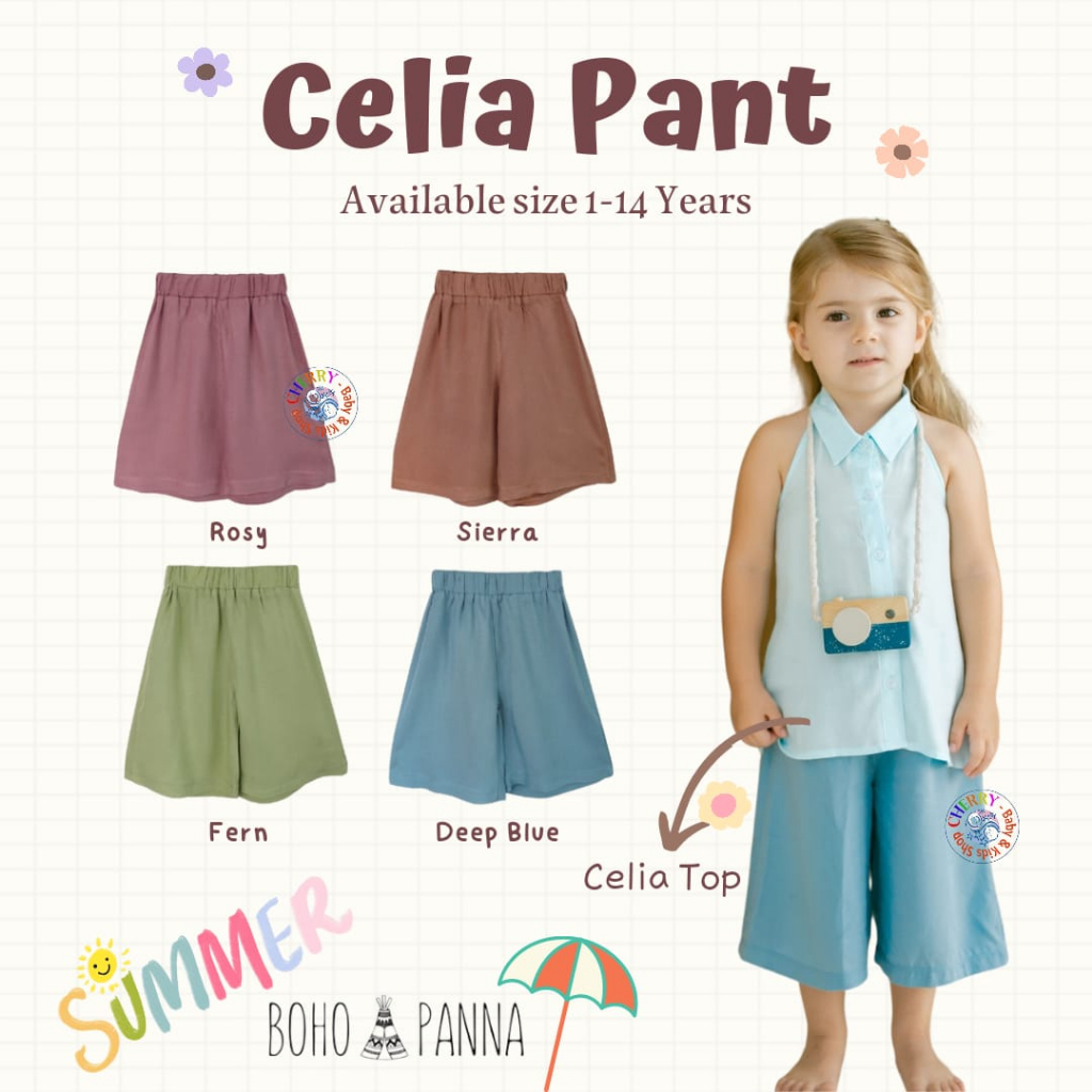 Bohopanna Celia Pant 1-14 Tahun Celana Kulot / Cutbray Fashion Anak Perempuan CBKS