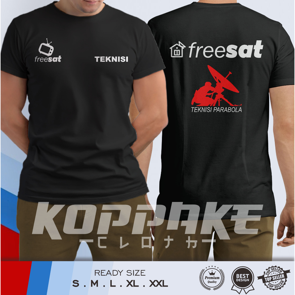Kaos Freesat Teknisi Parabola Baju Distro