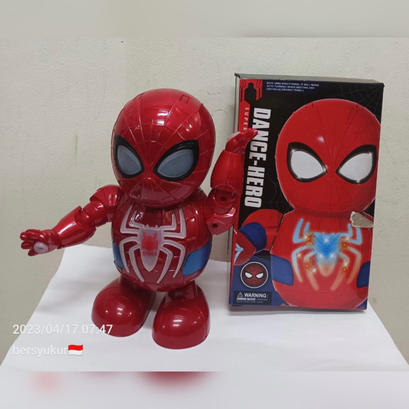 Mainan anak robot dance Hero spiderman