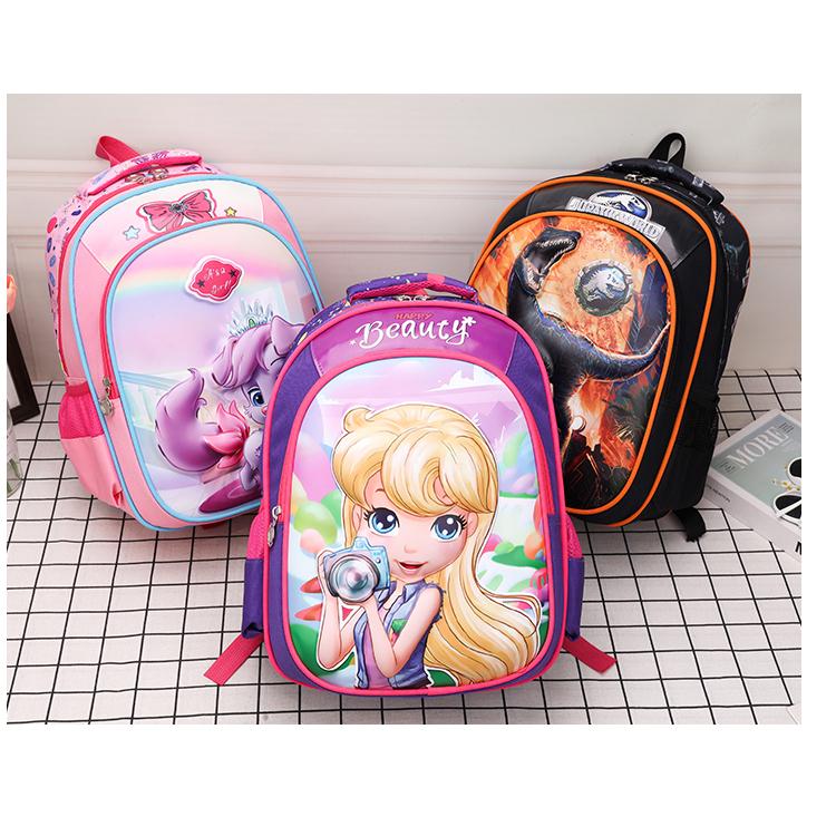 [MONA] Tas Ransel Anak Sekolah Motif Karakter Timbul 6D Cocok Buat TK dan SD Kualitas Import Premium -M0236