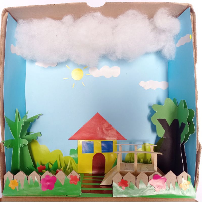 

Taman Buatan dari Kardus dan Kertas Origami