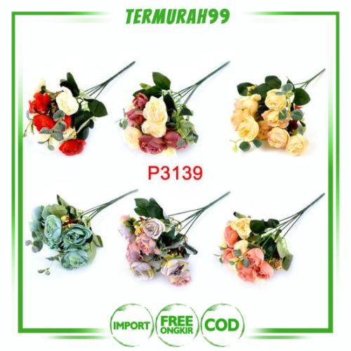 TM99/COD 1 KG BISA 28 PCS BUNGA DEKORASI / BUNGA ARTIFISIAL(1 BUKET 10 KUNTUM BUNGA)P3139