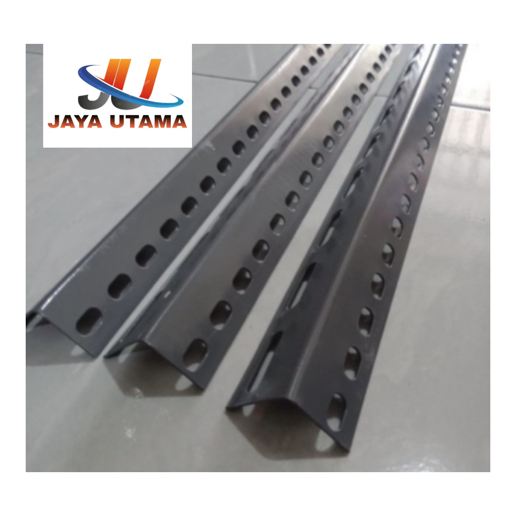 NEW besi siku lubang / siku lobang panjang 3 meter 1.2mm (HARGA PABRIK)