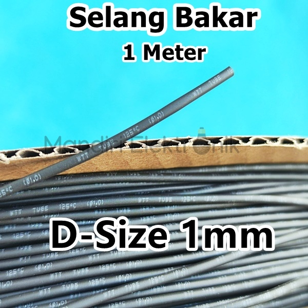 Selongsong Kabel Bakar 1 mm per meter - Selang Bakar Heatshrink Tube 1mm Isolasi Kabel Bakar Ecer