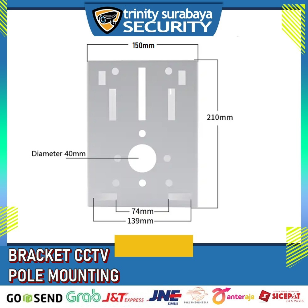 Bracket CCTV Pole Mounting / Bracket Tiang Besar Trinity