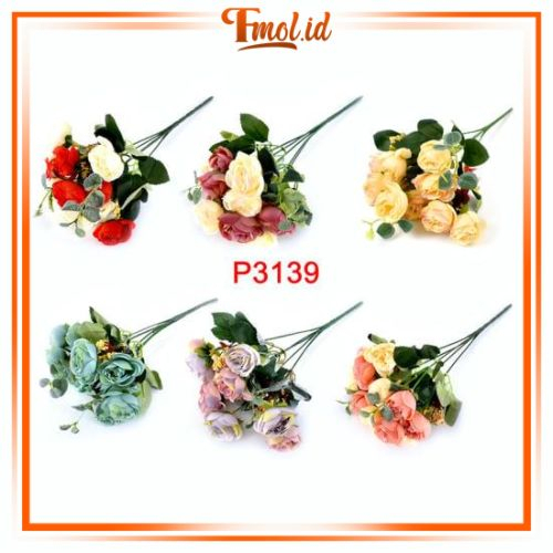 COD 1 KG BISA 28 PCS BUNGA DEKORASI / BUNGA ARTIFISIAL(1 BUKET 10 KUNTUM BUNGA)P3139