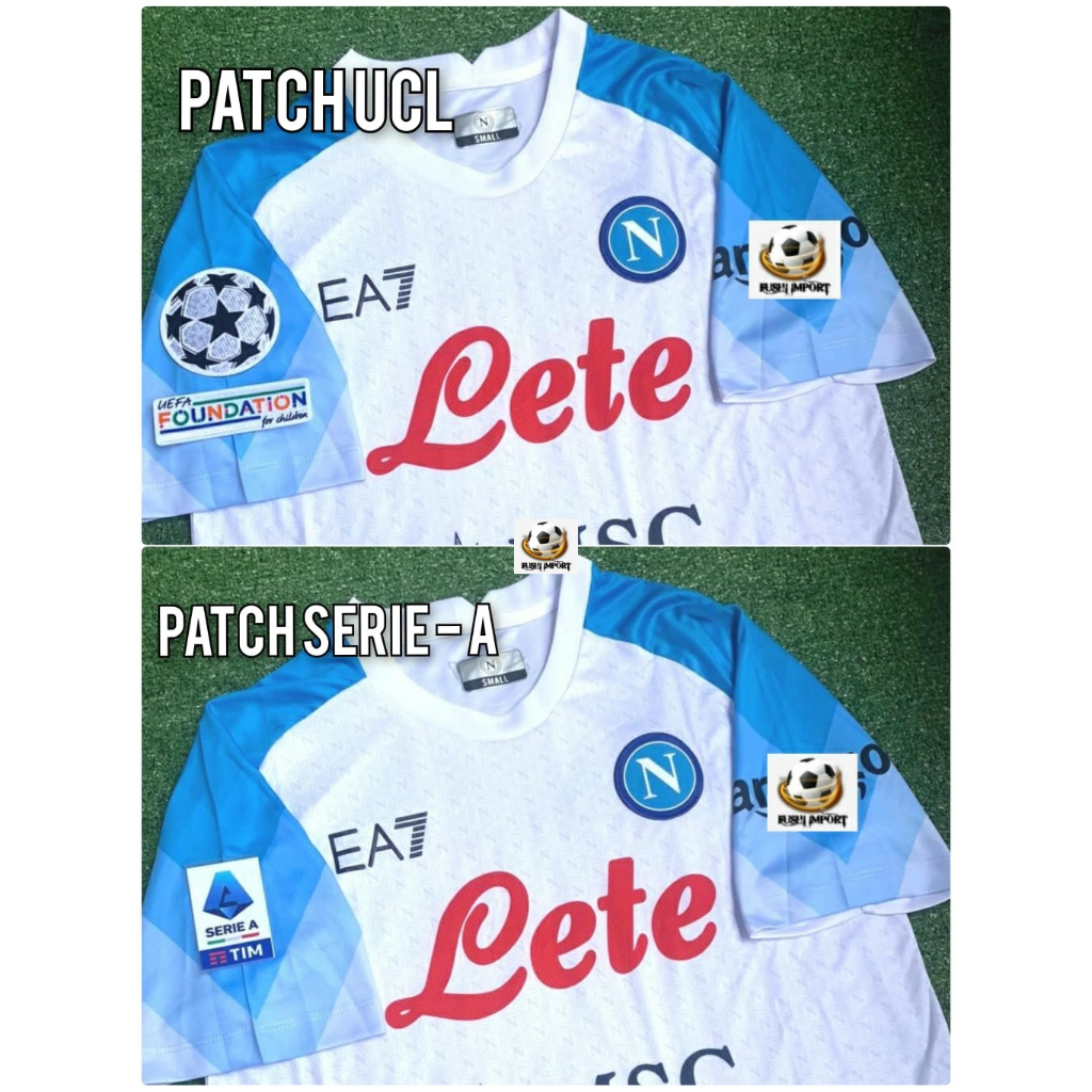 Jersey Baju Bola Napoli Away Full Patch 2022 2023 Grade Ori