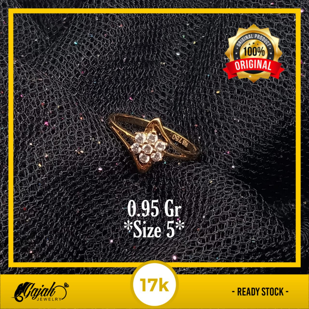 Cincin Anak Emas 17K - 0.95 Gr Kadar 750 - 4748