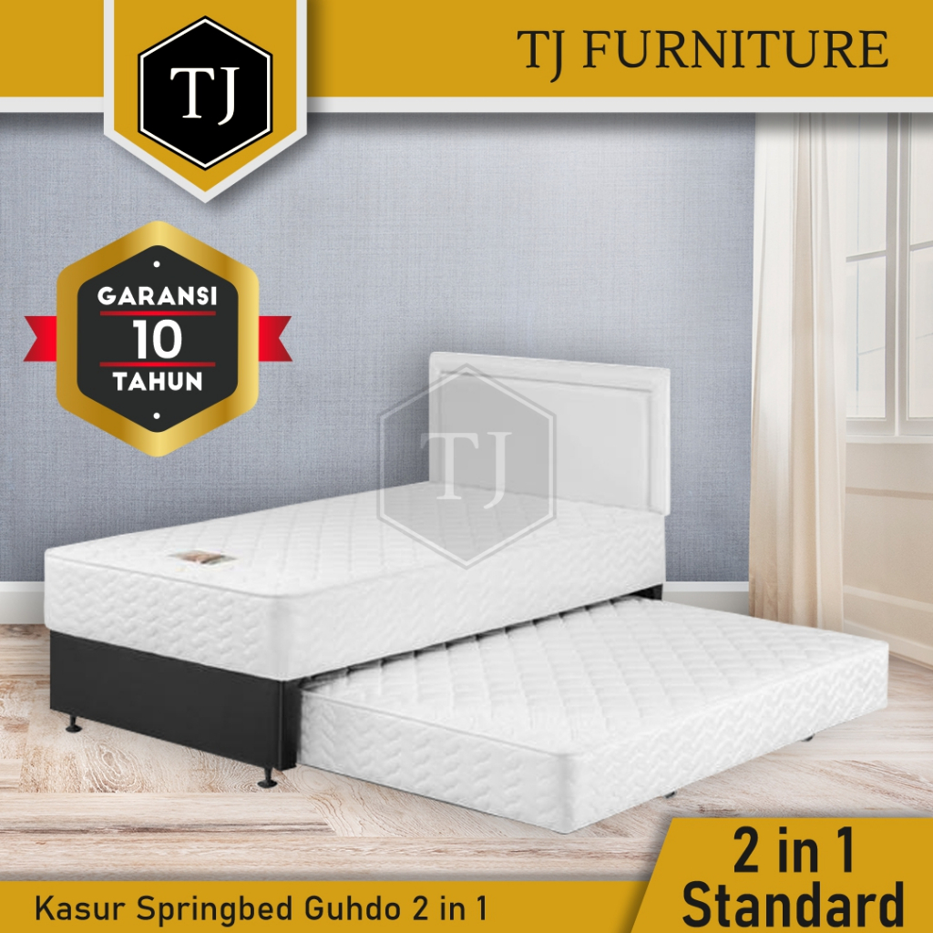 Guhdo Springbed Standard 2 in 1 / Kasur Spring Bed 2in1 Sorong Full Set Sandaran HB Prospine Origina