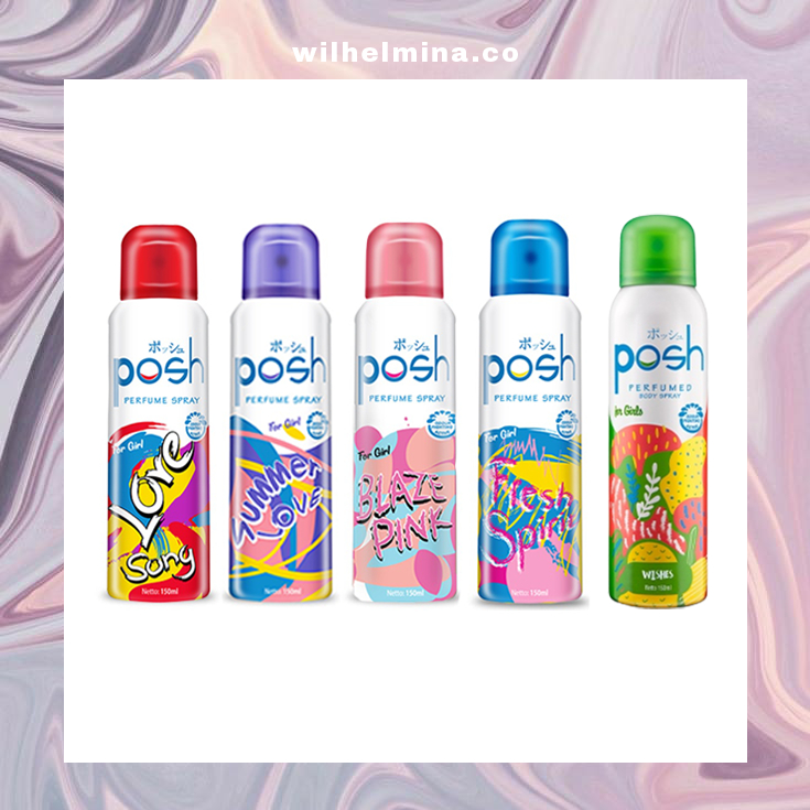 (TERMURAH) Posh perfumed body spray 150ml Wishes girl Blaze pink Love song Fresh Spirit Summer Love 