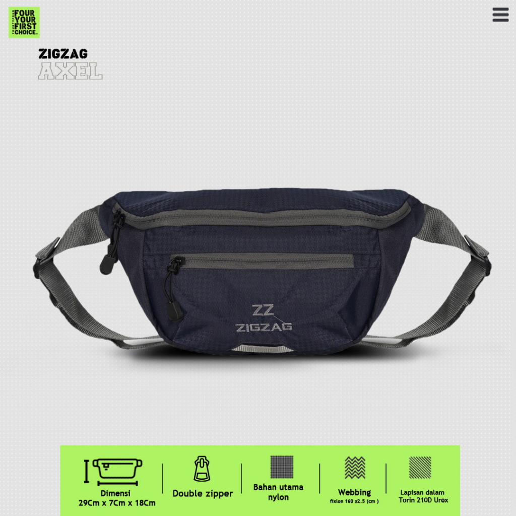 ZIGZAG Axel Tas Selempang - Tas Selempang Premium