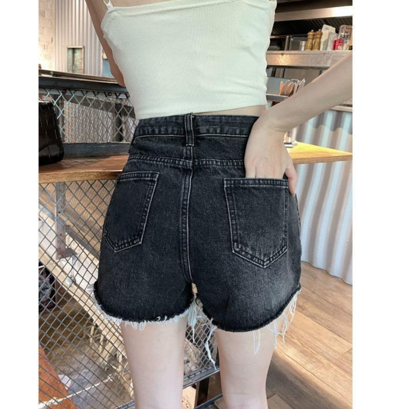 Jeans pendek wanita hotpants highwaist cewek summer outfit ripped jeans jumbo size 5XL korean ootd