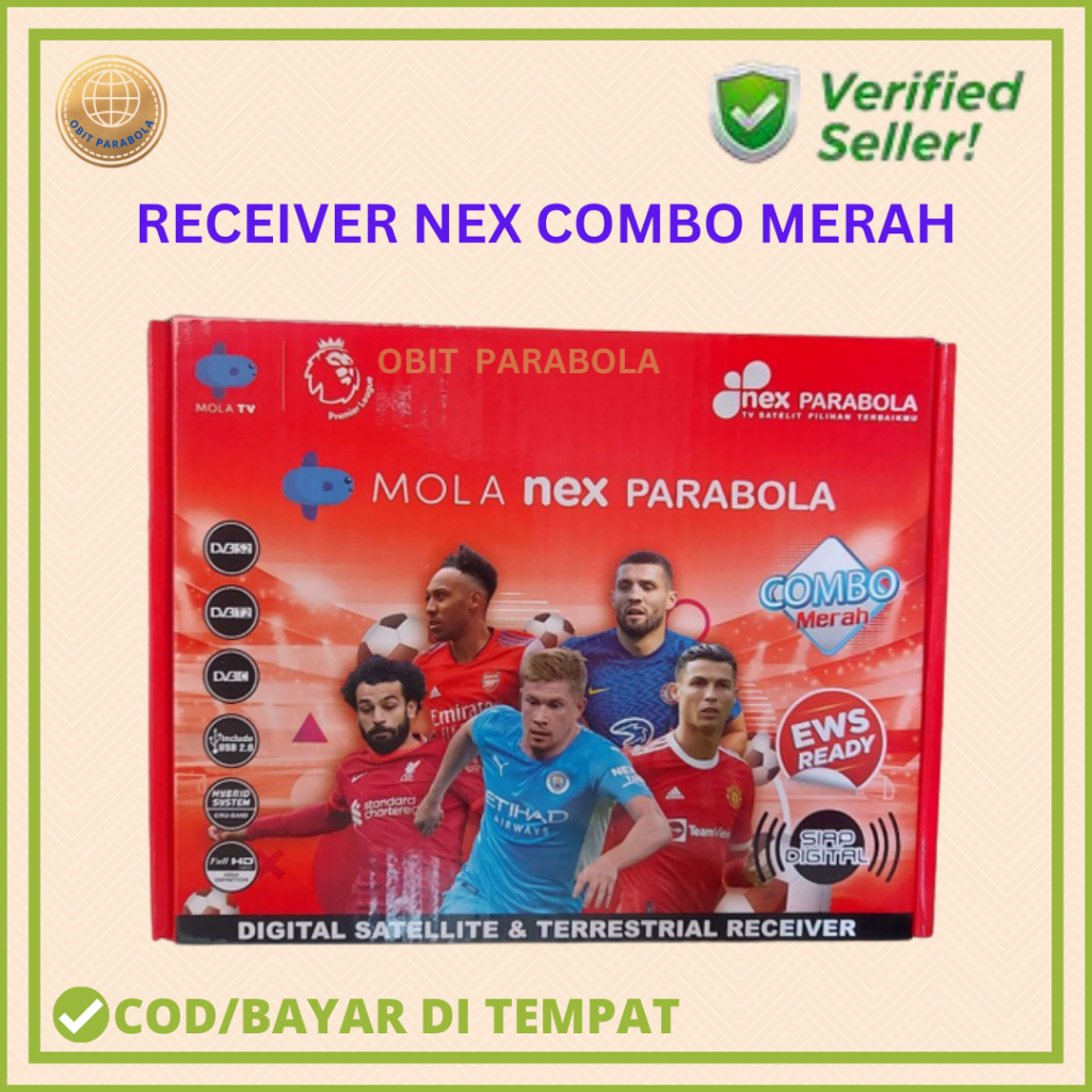 NEX RECEIVER NEX PARABOLA COMBO MERAH