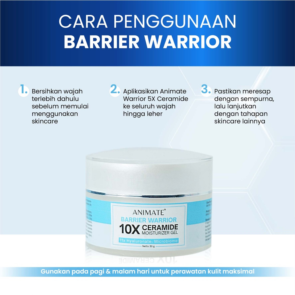 Animate Barrier Warrior 10X Ceramide Moisturizer Gel 30 gr