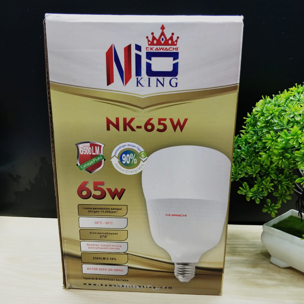 KAWACHI NIO KING 7500LM lampu bohlam bulb led JUMBO BESAR kualitas super terang super bagus 65w 65watt 65 watt by minigo