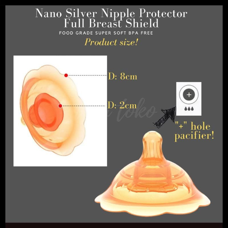 (FREE BOX) Pelindung Puting Silikon Bentuk Nipple Dot / Double Layer Silicone Nipple Protector Breastfeeding Mother Protection Shields [BPA FREE]