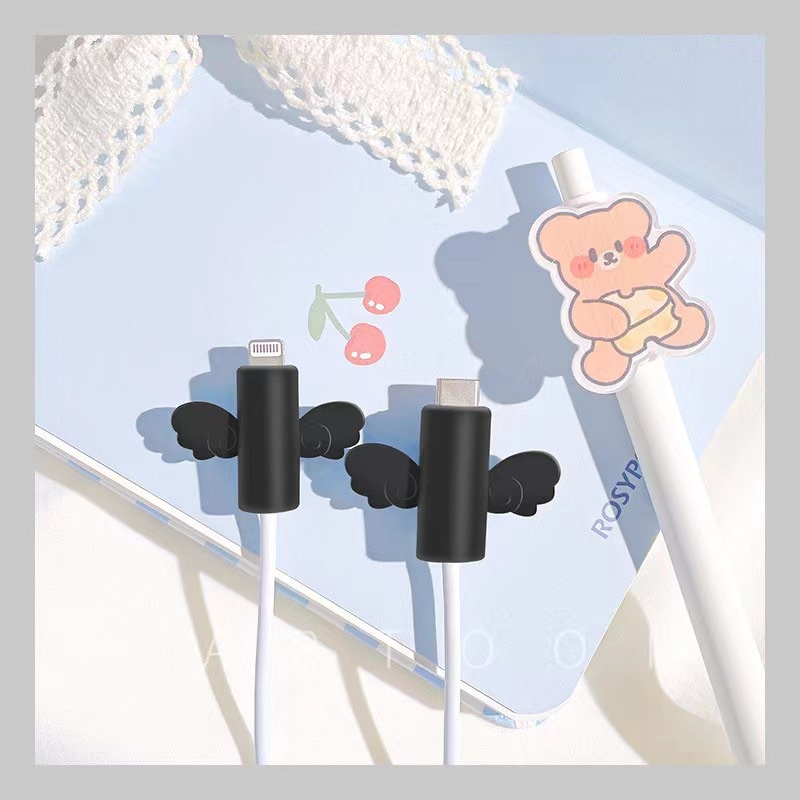 ANGEL Pelindung Kabel Accesories REALME Android Cable Bite Universal lindung Ujung Kabel Saver Protector Motif For IOS Lighning to Type C USB HP Apple Murah Bagus Aneh