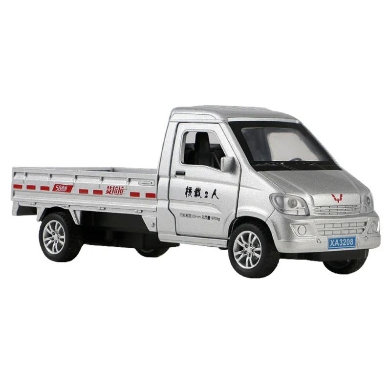 Diecast Mobil Pickup Wuling Die-cast Miniatur Mobil Mobilan Pik Up Carry L300 Skala 1:32 Mobil Angkut Barang