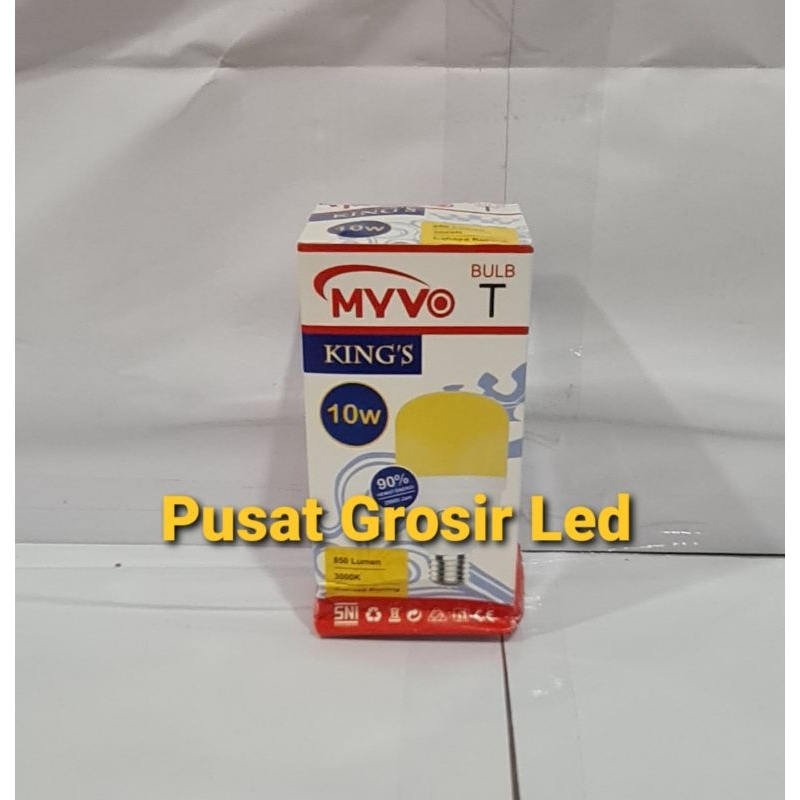 Lampu Led MYVO KING 10 Watt 10W Cahaya Putih 6500K &amp; Cahaya Kuning 3000K Garansi 1 Tahun