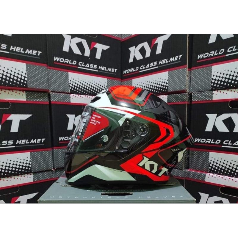 KYT TT Course Overtech Black Orange