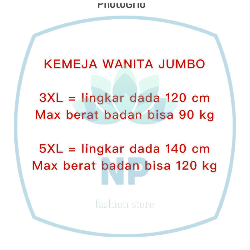 kemeja wanita AKJ jumbo ld120 - 140 cm/akj kemeja oversize