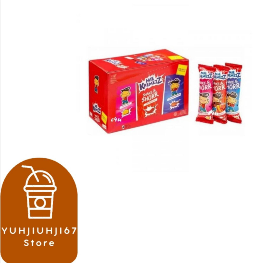 

mie kremezz shake&shorr makanan ringan mie 12gr