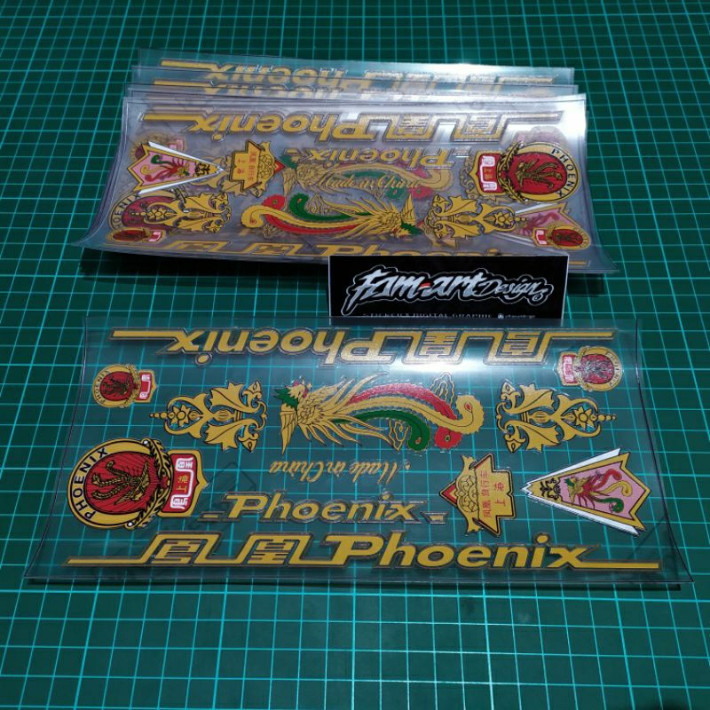 Sticker Sepeda Phoenix, Bahan Maxdecal transparan print UV gel
