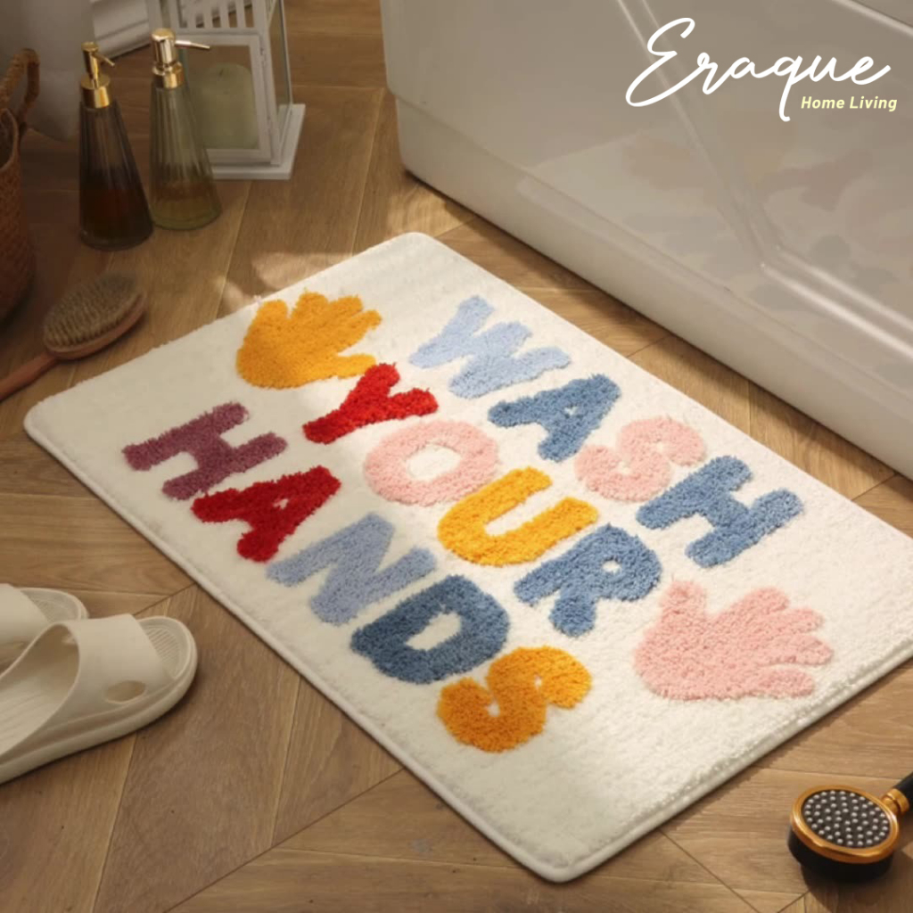 Quote Bathmat / Alas Keset Kaki Kamar Mandi Toilet WC Anti Slip Serap Air Bulu Rasfur Tebal Premium 