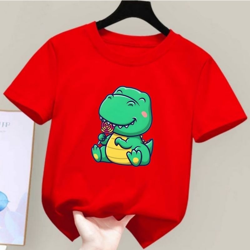 Dunia.Oblong - Kaos Anak Laki Laki Dan Perempuan Dino hijau Baju Anak Cowok &amp; Cewek Kaos Distro Anak Usia 2-10 Tahun