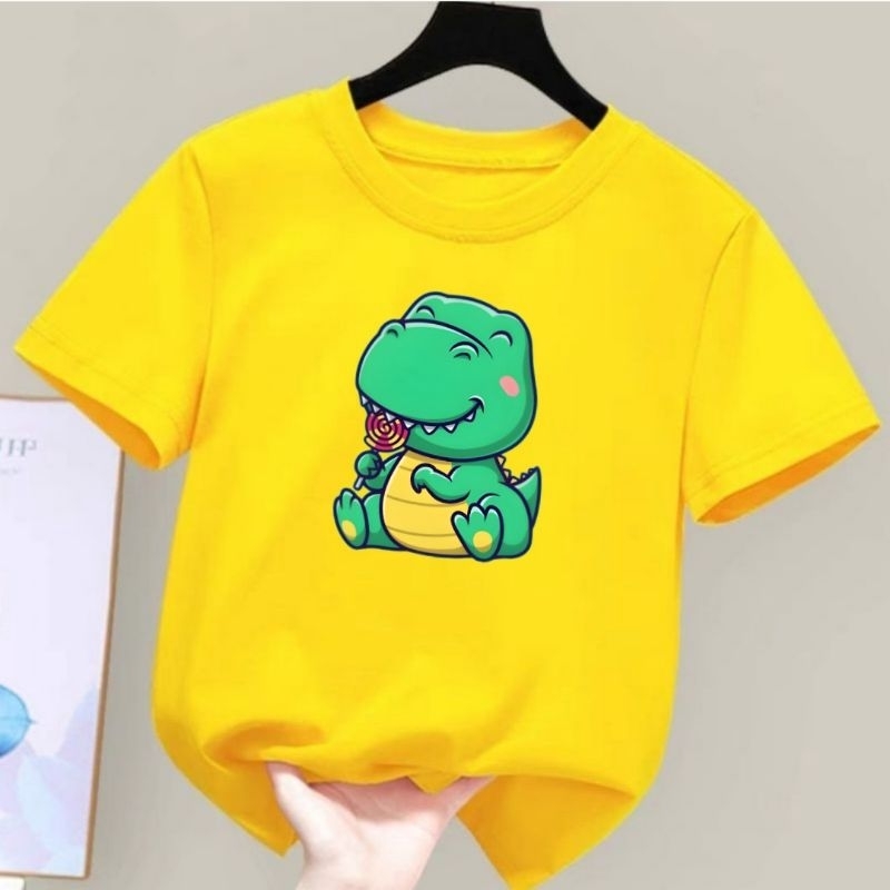 Dunia.Oblong - Kaos Anak Laki Laki Dan Perempuan Dino hijau Baju Anak Cowok &amp; Cewek Kaos Distro Anak Usia 2-10 Tahun