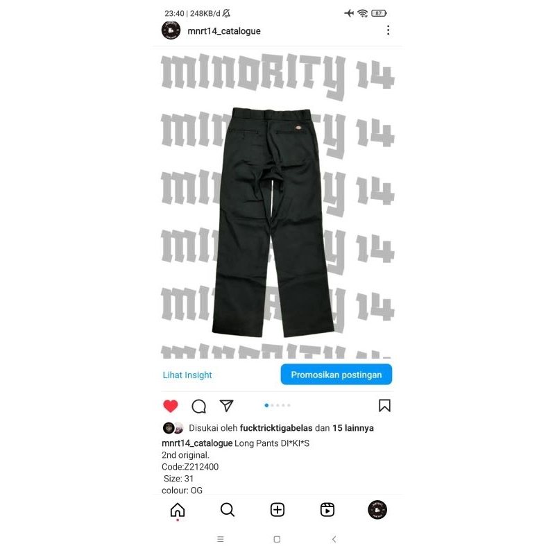 longpants dickies