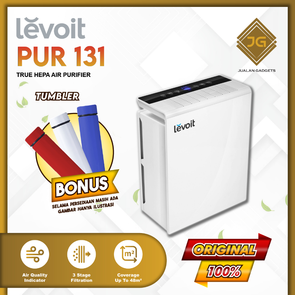 Levoit PUR 131 Air Purifier True HEPA Filter H13 Pembersih Udara - Garansi Resmi