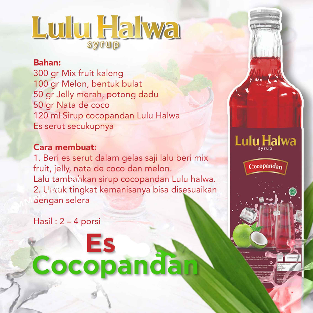 SIRUP LULU HALWA * MINUMAN * VARIAN RASA * 650ML