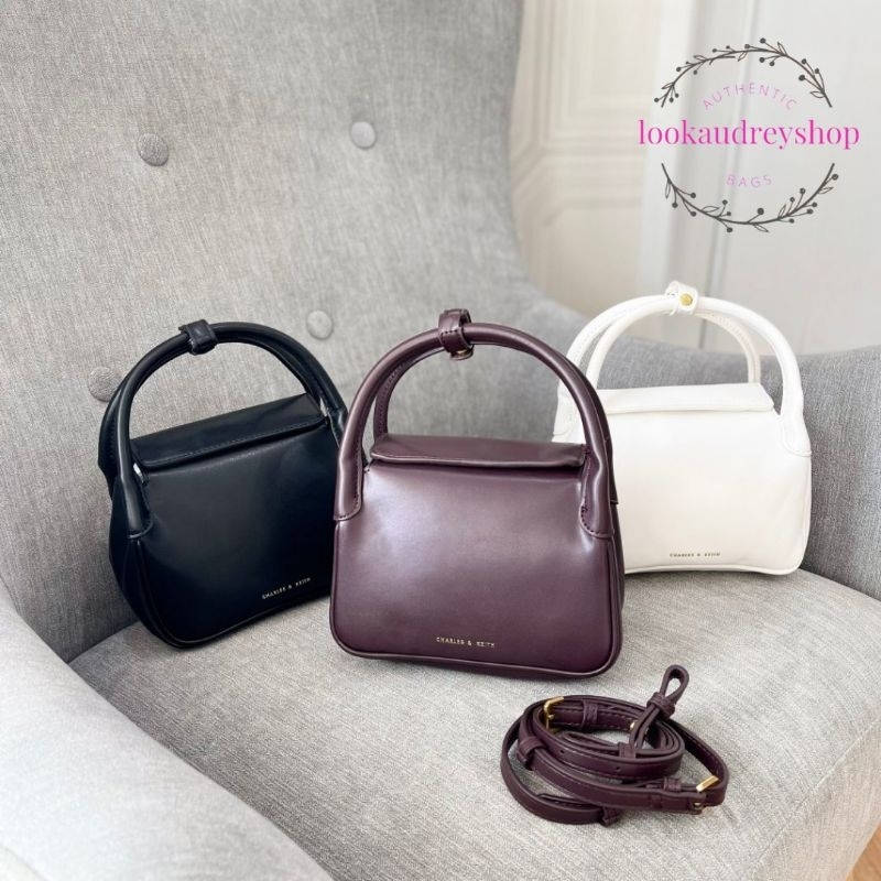[100% ORIGINAL] CK Evelynn Padded Double Handle Slouchy Bag | Tas CK | Tas Wanita | Tas Selempang Wa