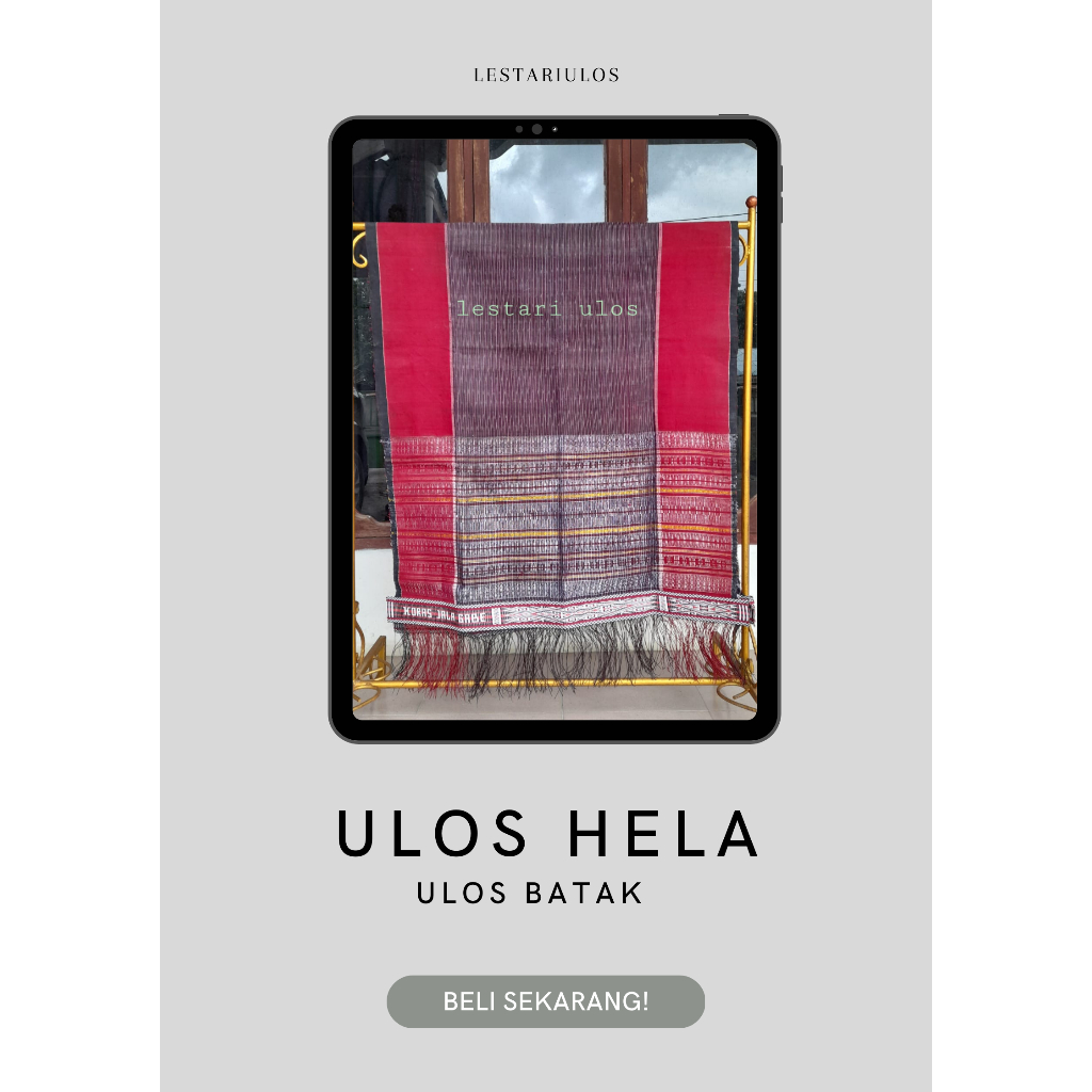 Ulos Hela Pintu Batu Manggis Sisi Merah
