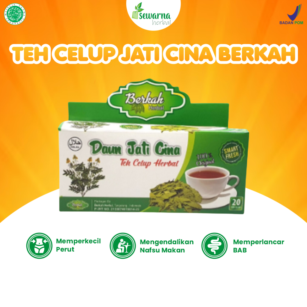 

Minuman Teh Celup Jati Cina Berkah Peluntur Lemak Perlancar Buang Air Besar Gratis Tali Ukur Pelangsing Tubuh Herbal Alami