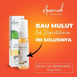 PAKET 2 BOTOL PARFUM MULUT AMANAH MOUTHSPRAY BPOM HALAL MUI