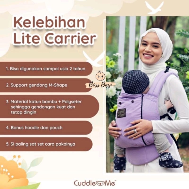 CUDDLE ME - LITE CARRIER / Gendongan Bayi