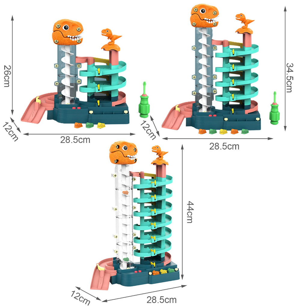 Mainan Track Parking Lot Dinosaurus / Mainan Track Dinosaur Parking Lot Lift Elevator Dino