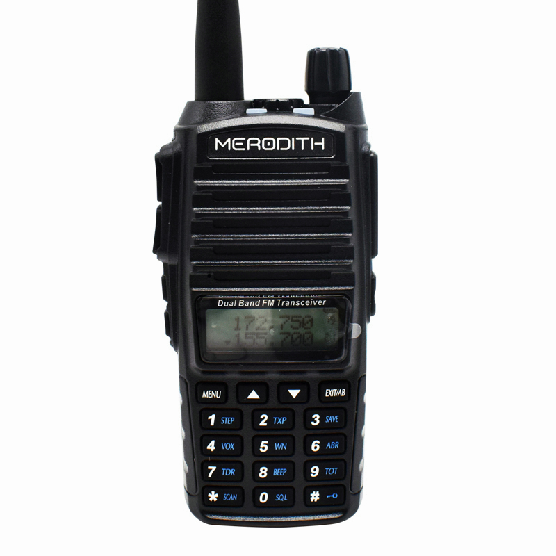 HT MERODITH UV82 walkie-talkie uv82  VHF UHF FM 5W Dual Band Two  way radio handy talkie /walkie handy uv82 asli