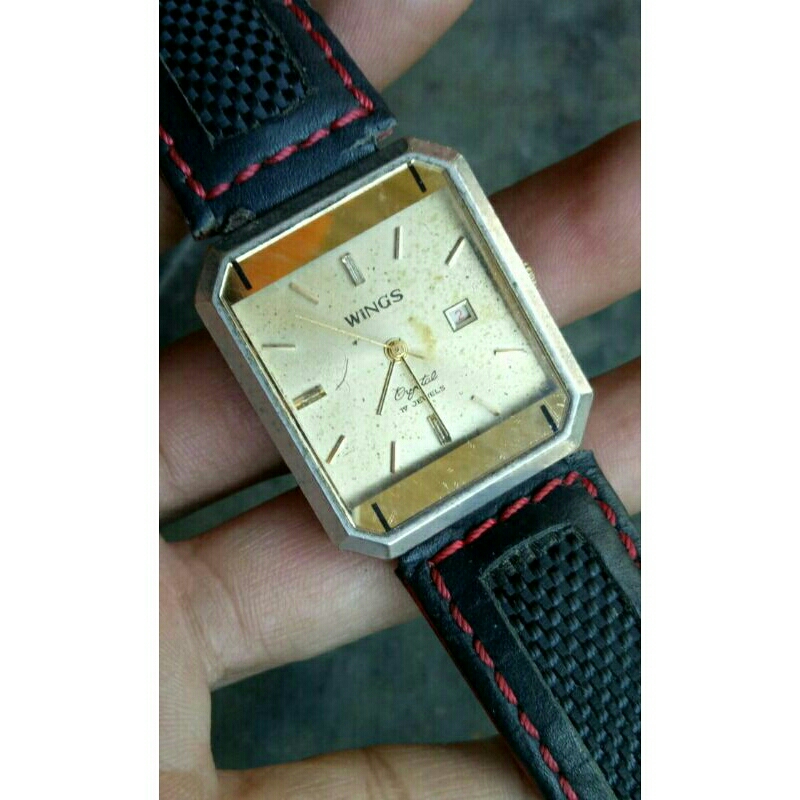 jam Tangan WINGS jadul manual wind second