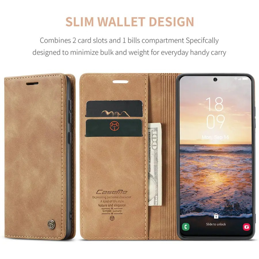 Leather Flip Wallet For Samsung A9 2018 A950 - Case Dompet Magnetic Cover Standing